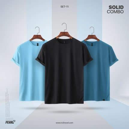 In2 Travel Solid Combo Set11 – Jet Black, Sky Blue, Turkish Blue