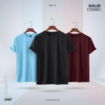 In2 Travel Solid Combo Set13 – Jet Black, Maroon, Sky Blue