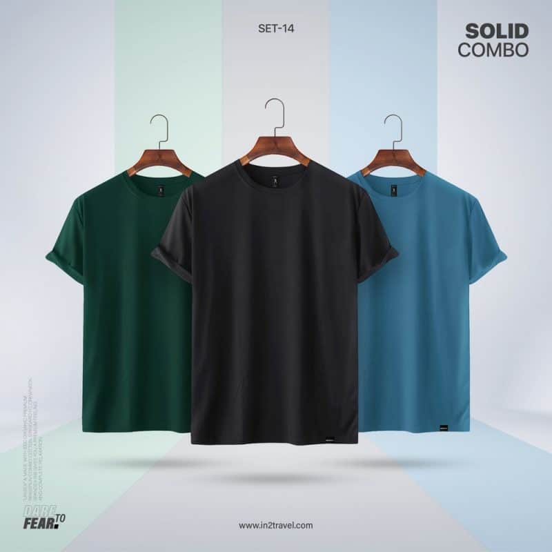In2 Travel Solid Combo Set14 – Jet Black, Forest Green, Turkish Blue