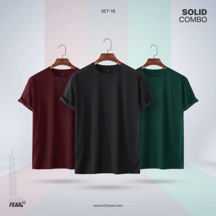 In2 Travel Solid Combo Set16 – Jet Black, Maroon, Forest Green