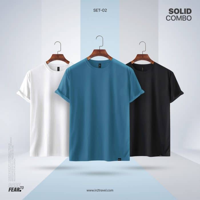 In2 Travel Solid Combo Set2 - White, Turkish, Jet Black