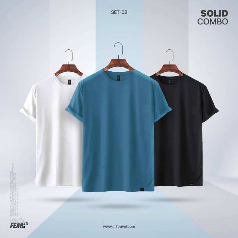 In2 Travel Solid Combo Set2 - White, Turkish, Jet Black
