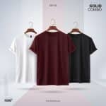 In2 Travel Solid Combo Set4 - White,Maroon, Jet Black
