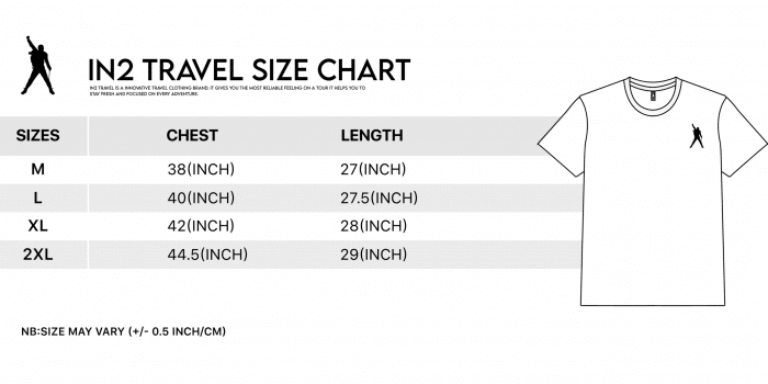 in2travels size chart