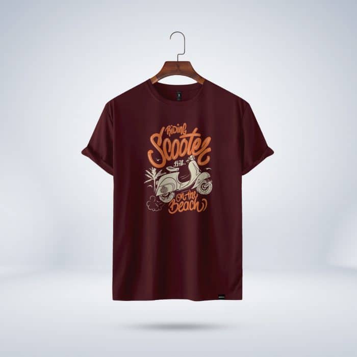 Riding Scooter travel t-shirt.