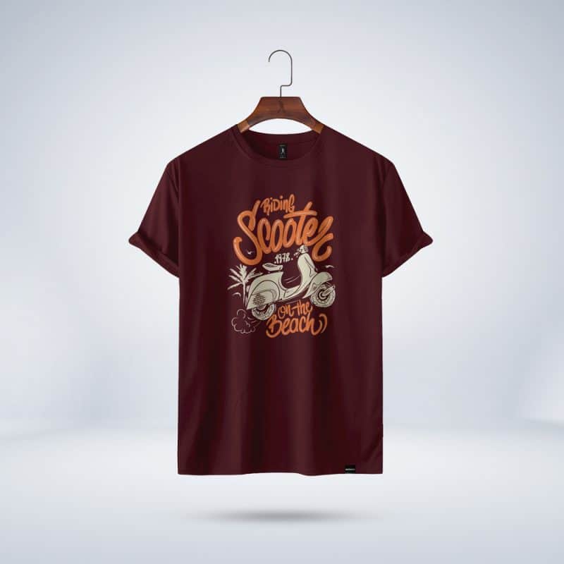 Riding Scooter travel t-shirt.