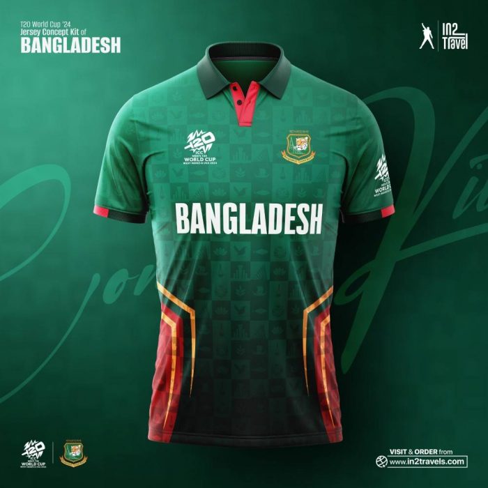 In2 Travel - BD cricket T20 ICC 24 Jersey concept
