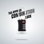 TSA Approved 3 Digit Travel Combination Lock | v2 | Black | In2 Travel