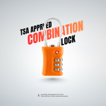 TSA Approved 3 Digit Travel Combination Lock | v2 | Orange | In2 Travel