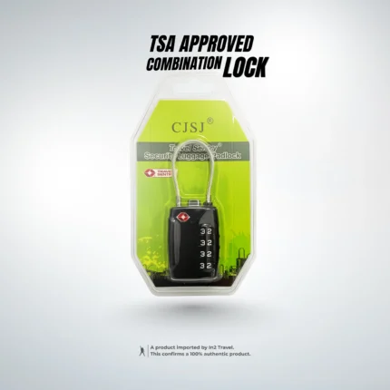 TSA Approved 4 Digit Travel Combination Lock | Black| In2 Travel