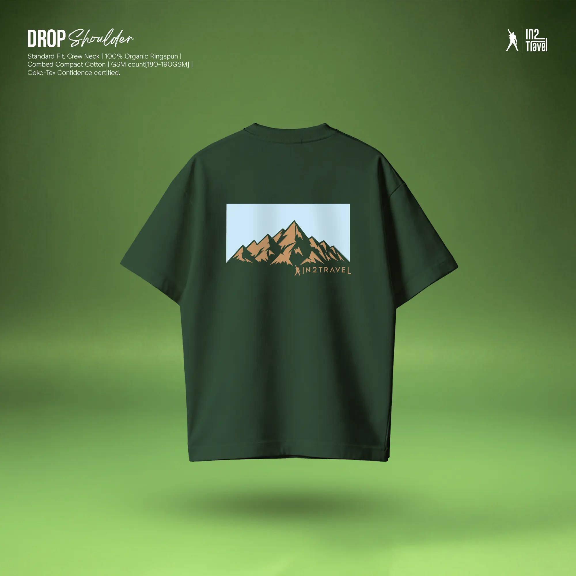 in2 travel Mountains Back Drop Shoulder Web The Summit - Drop Shoulder | In2 Travel - Image 1